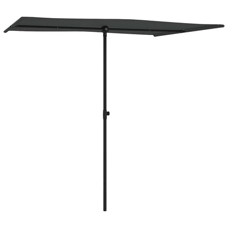 Parasol met aluminium paal 2x1,5 m antracietkleurig