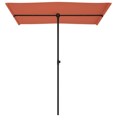 Parasol met aluminium paal 180x110 cm terracottakleurig
