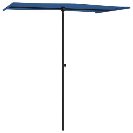 Parasol met aluminium paal 180x110 cm azuurblauw