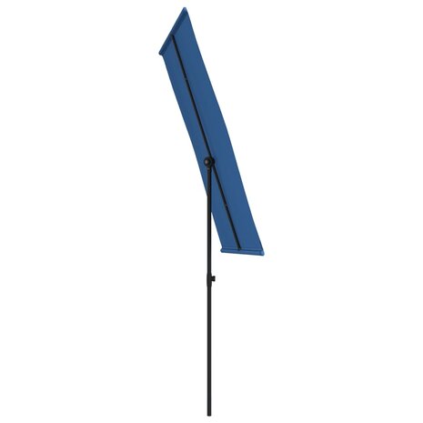 Parasol met aluminium paal 180x110 cm azuurblauw