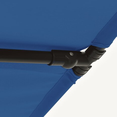Parasol met aluminium paal 180x110 cm azuurblauw