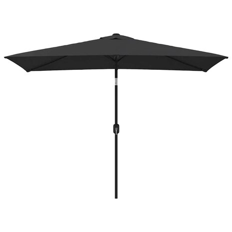 Parasol met metalen paal 300x200 cm zwart