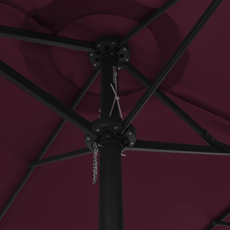 Parasol met aluminium paal 460x270 cm bordeauxrood