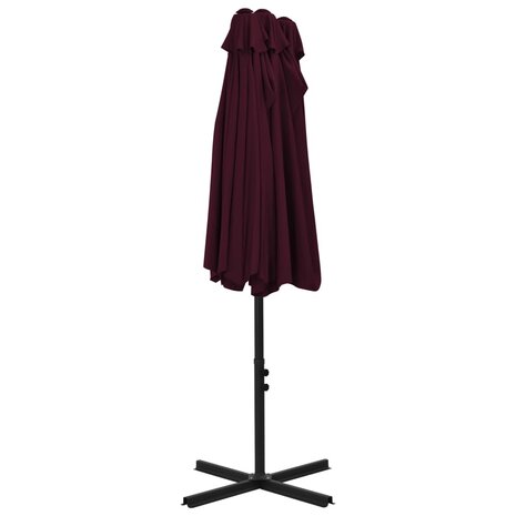 Parasol met aluminium paal 460x270 cm bordeauxrood